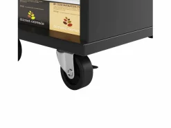 ModernLuxe Isla central de cocina - carrito con ruedas y plancha extensible - 2 cajones y 1 puerta - Negro Hot