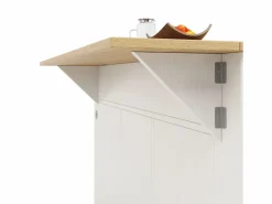 Isla central de cocina - carrito con ruedas y tomas - con plancha extensible - 2 puertas 2 cajones y 2 compartimentos -^ModernLuxe Discount