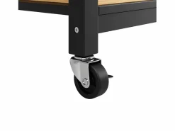 Isla central de cocina - carrito con ruedas y plancha extensible - 3 cajones y 2 puertas -^ModernLuxe Online