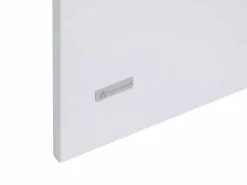 Vente-unique Isla central de cocina con almacenamiento en MDF - Blanco y natural - HELOMY Color natural claro / Blanco Outlet
