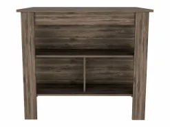 TuHome Isla de cocina Cala en melamina con 3 estantes , marron , 90 cm X 103 cm X 70 cm Marru00f3n Outlet