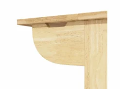 Isla de cocina central móvil - Tablero extensible - 120x45x92 cm - 2 puertas - con toallero - MDF - decoración de celosía - Natural^ModernLuxe Clearance