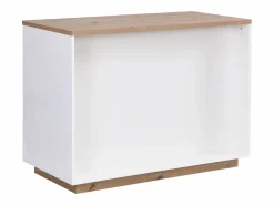 Isla de cocina con 2 puertas y 1 estante de MDF - Natural y blanco CORELINA^Vente-unique Hot