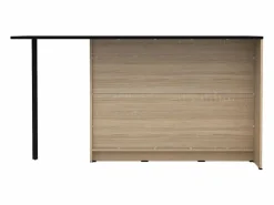 Vente-unique Isla de cocina con 2 puertas, 1 cajón y 2 estantes - Natural y negro - TUNORI Negro / Color natural claro Best
