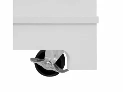 Hauss Spole Isla Cocina|Isla de cocina con ruedas con USB, 2 cajones y 2 puertas - Compartimento para papelera - y natural