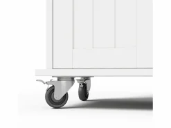 Isla de cocina móvil - encimera extensible - con toallero - con 1 cajón y 4 puertas - MDF -^ModernLuxe Clearance