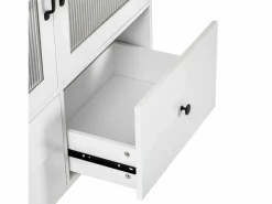Isla de cocina móvil 100x42x91.5cm - encimera extensible - espacio de almacenamiento multifuncional -^ModernLuxe Outlet