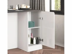 Isla Cocina|Isla de cocina Sole con 2 puertas brillo y report 160x90x90 cm