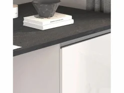 Isla Cocina|Isla de cocina Sole con 2 puertas brillo y report 160x90x90 cm