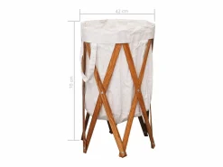 Jace Cesto para colada plegable madera y tela color^Garden Furniture Online