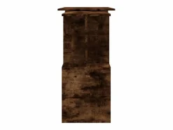 Garden Furniture Jakobstad Escritorio de esquina contrachapada roble ahumado 200x50x76 cm Marru00f3n
