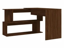 Garden Furniture Escritorio Rinconero|Jakobstad Escritorio esquina madera contrachapada color roble 200x50x76cm