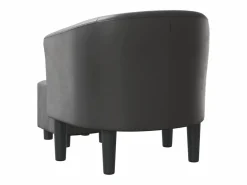 Jalkar Sillón con taburete cuero sintético^Garden Furniture Best