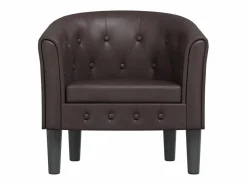Garden Furniture Sillón Estilo Cabriolet|Jalkar Sillón cuero sintético marrón