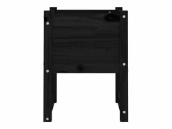 Clicnbuy Jardinera 2 unidades madera maciza de pino 40x40x52,5 cm Negro New