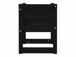 Clicnbuy Jardinera 2 unidades madera maciza de pino 40x40x52,5 cm Negro New