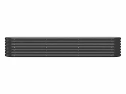 Clicnbuy Jardinera|Jardinera acero con recubrimiento polvo antracita 224x40x36 cm