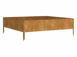 Jardinera acero corten 100x100x33,5 cm^Clicnbuy Sale