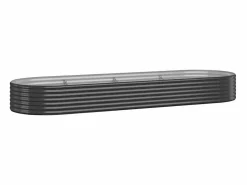 Jardinera arriate acero recubierto polvo antracita 322x100x36cm^Clicnbuy Sale