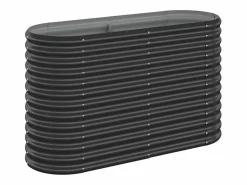 Clicnbuy Jardinera|Jardinera arriate acero recubierto polvo antracita 114x40x68 cm