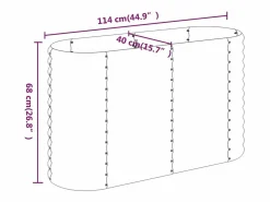 Clicnbuy Jardinera|Jardinera arriate acero recubierto polvo antracita 114x40x68 cm