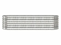 Clicnbuy Jardinera arriate acero recubrimiento polvo plata 152x40x36 cm Plateado Outlet