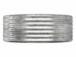 Clicnbuy Jardinera arriate acero recubrimiento polvo gris 100x100x36 cm Plateado New