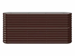 Clicnbuy Jardinera arriate acero recubrimiento polvo marrón 152x40x68 cm Marru00f3n Best