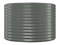 Clicnbuy Jardinera arriate acero recubrimiento polvo 100x100x68 cm Gris Discount