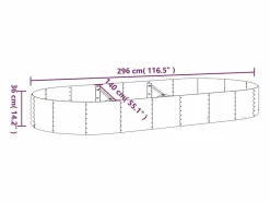 Clicnbuy Jardinera|Jardinera arriate acero recubrimiento polvo 296x140x36 cm