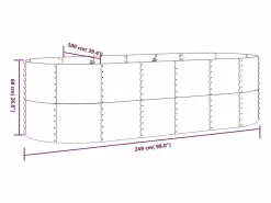 Clicnbuy Jardinera|Jardinera arriate acero recubrimiento polvo 249x100x68 cm