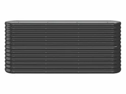 Jardinera arriate acero recubierto polvo antracita 152x40x68 cm^Clicnbuy New