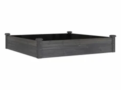 Clicnbuy Jardinera|Jardinera arriate forro madera maciza abeto marrón 120x120x25cm