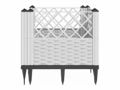 Jardinera con clavijas PP 43,5x43,5x43,5 cm^Clicnbuy Outlet
