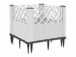 Jardinera con clavijas PP 43,5x43,5x43,5 cm^Clicnbuy Outlet