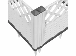 Jardinera con clavijas PP 43,5x43,5x43,5 cm^Clicnbuy Outlet