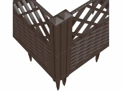 Clicnbuy Jardinera con clavijas PP marrón 43,5x43,5x43,5 cm Marru00f3n Discount