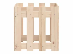 Jardinera con diseño de valla madera maciza de pino 40x40x40 cm^Clicnbuy Online