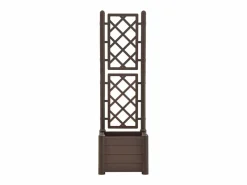 Clicnbuy Jardinera con enrejado PP moca 43x43x142 cm Gris antracita Hot