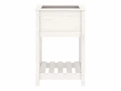 Clicnbuy Jardinera|Jardinera con estante madera maciza de pino 54x54x81 cm