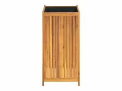 Clicnbuy Jardinera|Jardinera con forro madera maciza de acacia 50x50x100 cm
