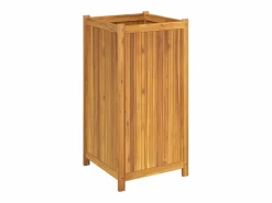 Clicnbuy Jardinera|Jardinera con forro madera maciza de acacia 50x50x100 cm
