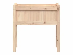 Clicnbuy Jardinera con patas madera maciza de pino 70x31x70 cm Marru00f3n