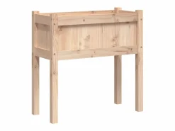 Clicnbuy Jardinera con patas madera maciza de pino 70x31x70 cm Marru00f3n