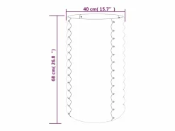 Jardinera de acero con recubrimiento en polvo 40x40x68 cm^Clicnbuy Hot