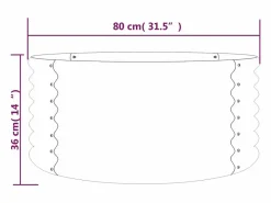 Jardinera de acero con recubrimiento en polvo 80x80x36 cm^Clicnbuy Clearance