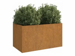 Clicnbuy Jardinera|Jardinera de acero corten 62x30x29 cm