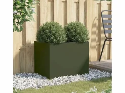 Jardinera de acero laminado en frío oliva 62x47x46 cm^Clicnbuy Sale