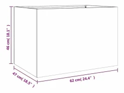 Jardinera de acero laminado en frío antracita 62x47x46 cm^Clicnbuy Outlet