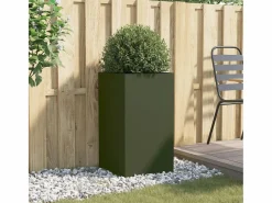 Jardinera de acero laminado en frío oliva 42x38x75 cm^Clicnbuy Online